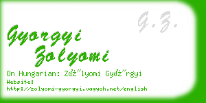 gyorgyi zolyomi business card